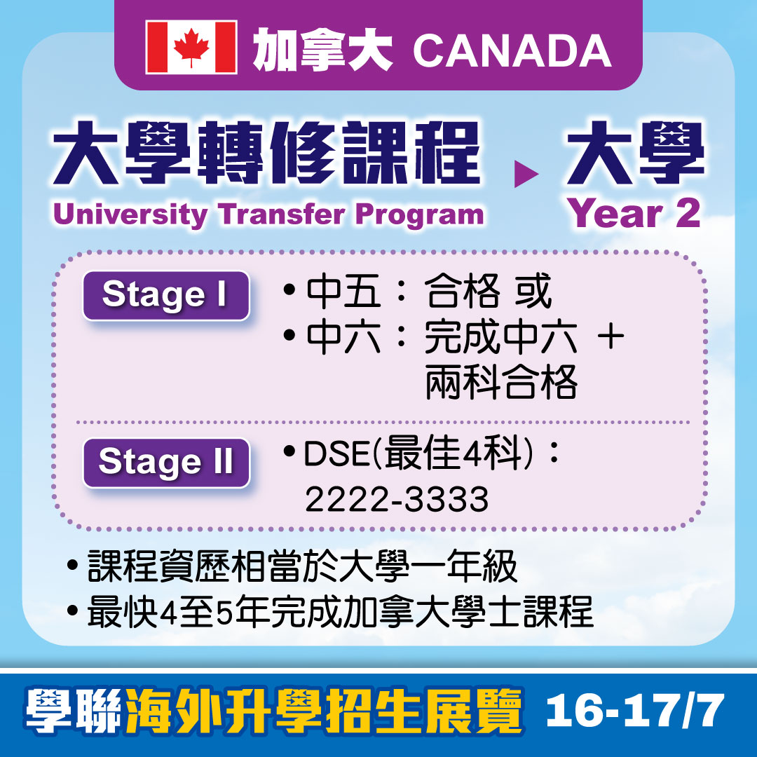 仍有機會升讀英、澳、加頂尖大學