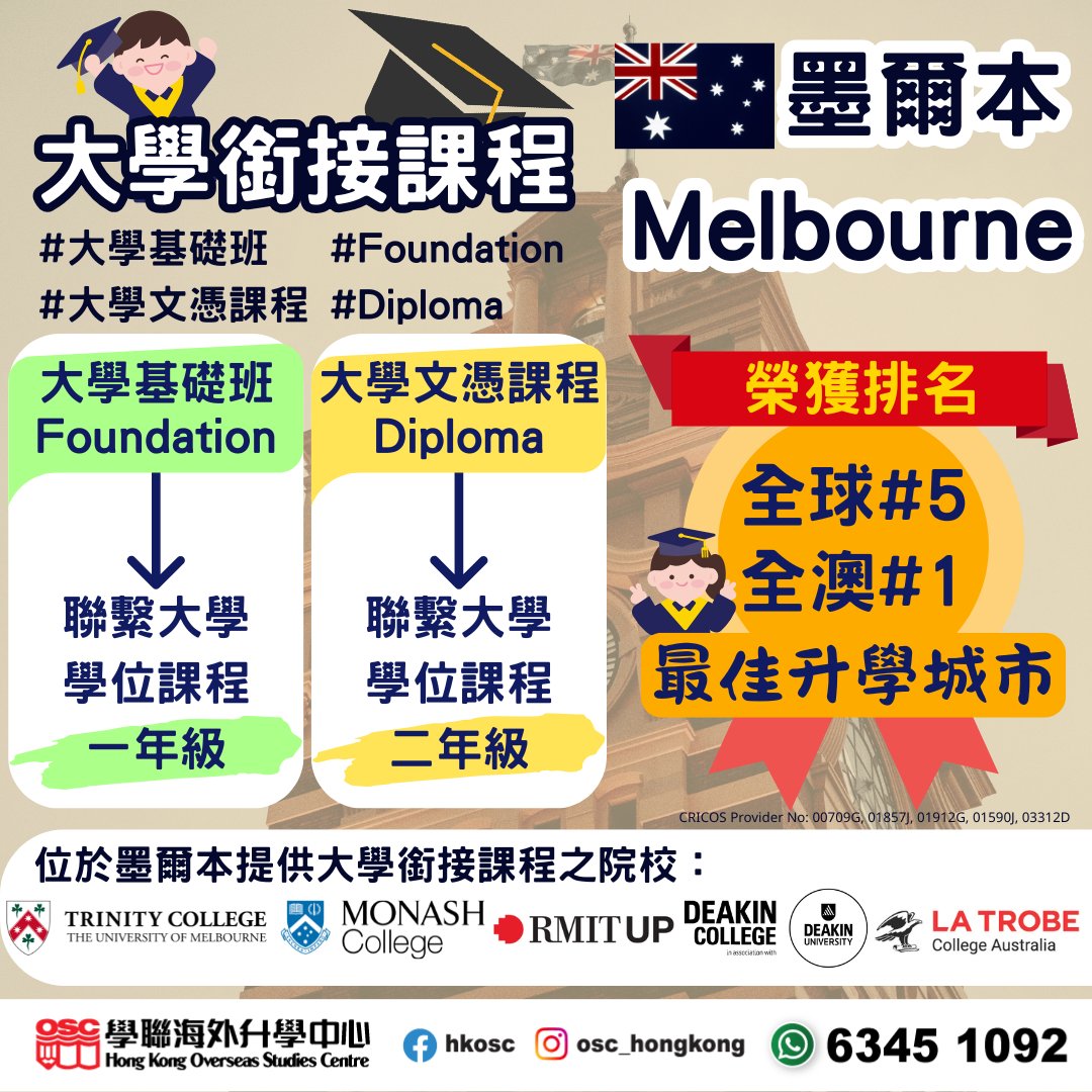 讀澳洲大學銜接課程:最快3-4年完成學士學位,墨爾本升學選擇多樣!